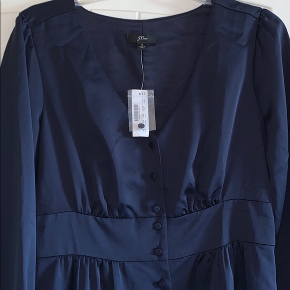 J Crew Button-front A-line Midi Dress Long Sleeve - Picture 5 of 8